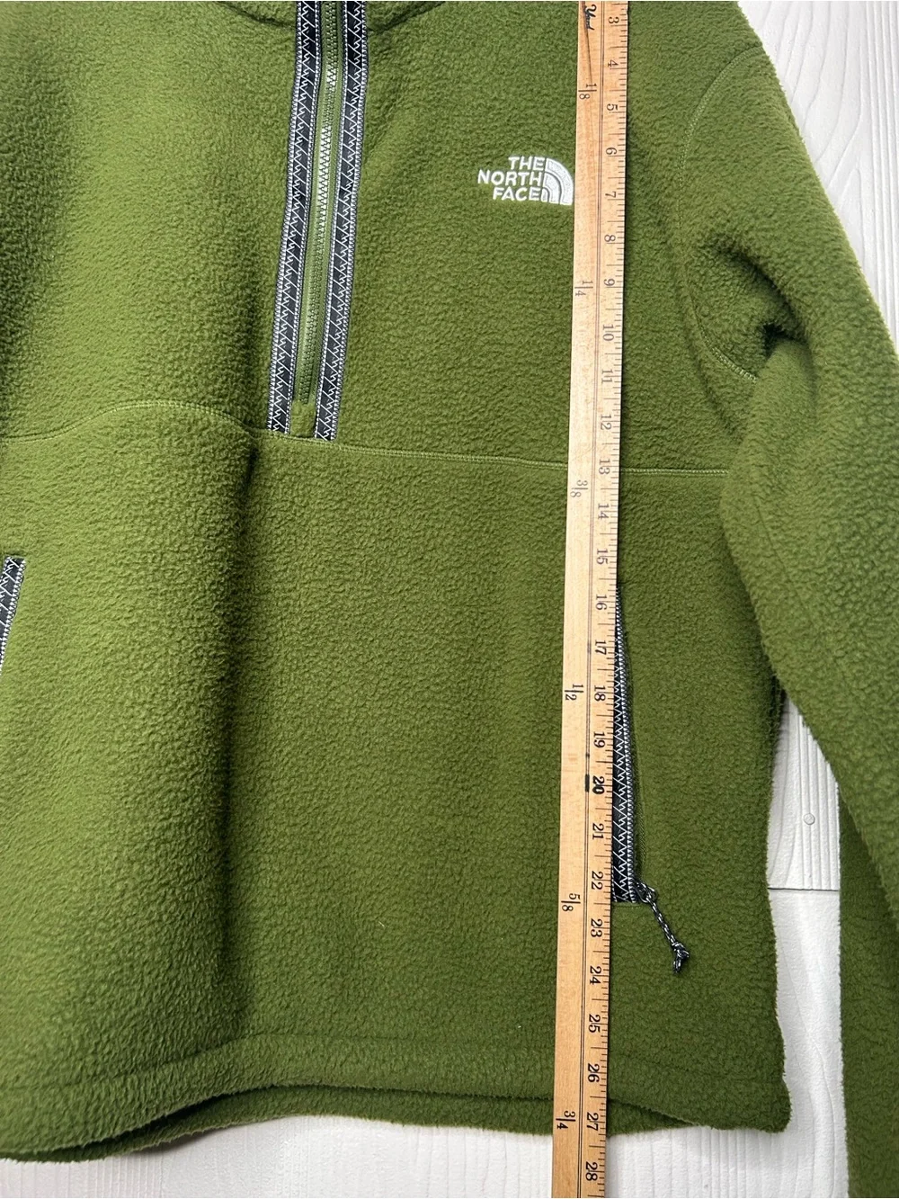 The North Face Olive Green Half-Zip Fleece Pullover